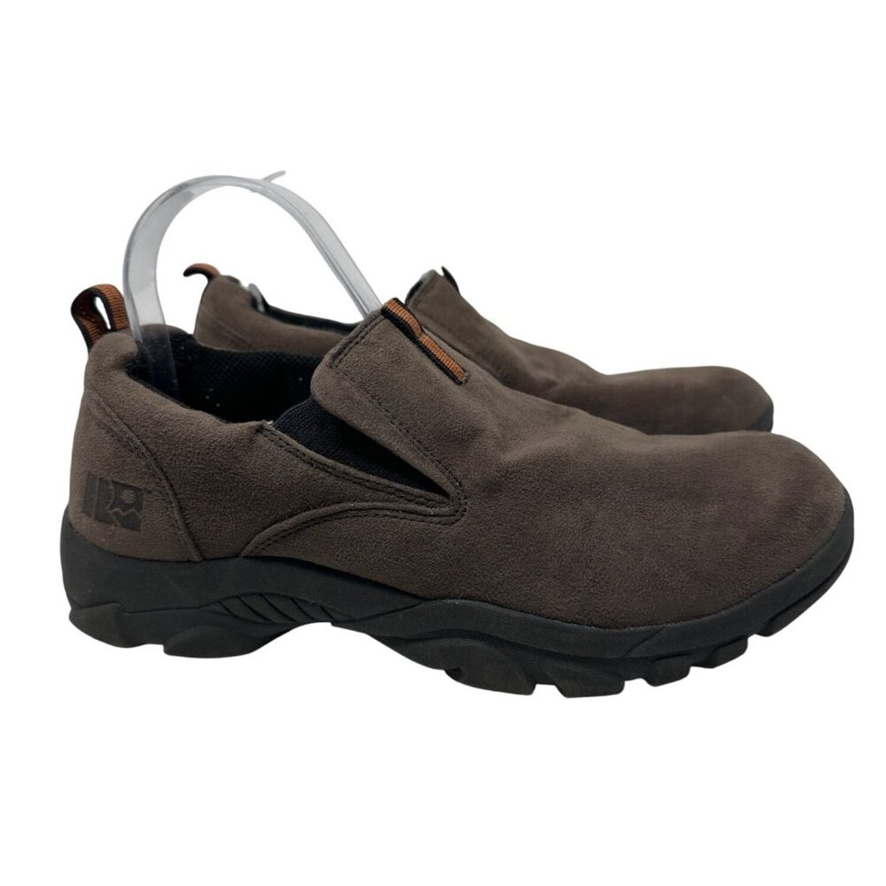 Rugged Outback Brown Slip-On With Elastic Gussets Suede Shoes Size 7